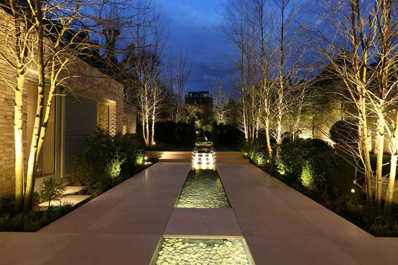 Miles Creek Irrigation lighting Centreville MD property evening lights