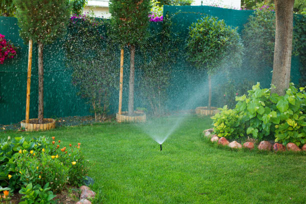 Landscape irrigation repair restoring sprinkler system performance