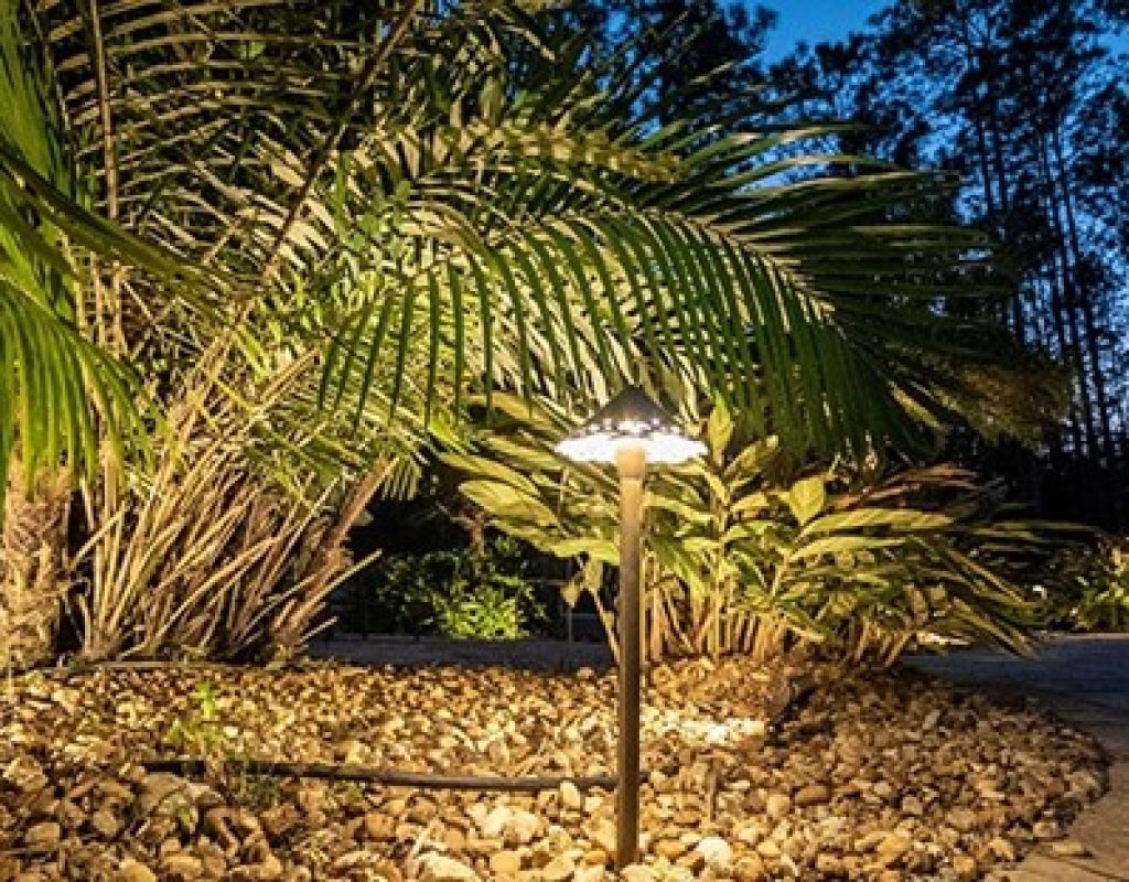 Outdoor landscape lighting design Church Hill MD elegant pathways