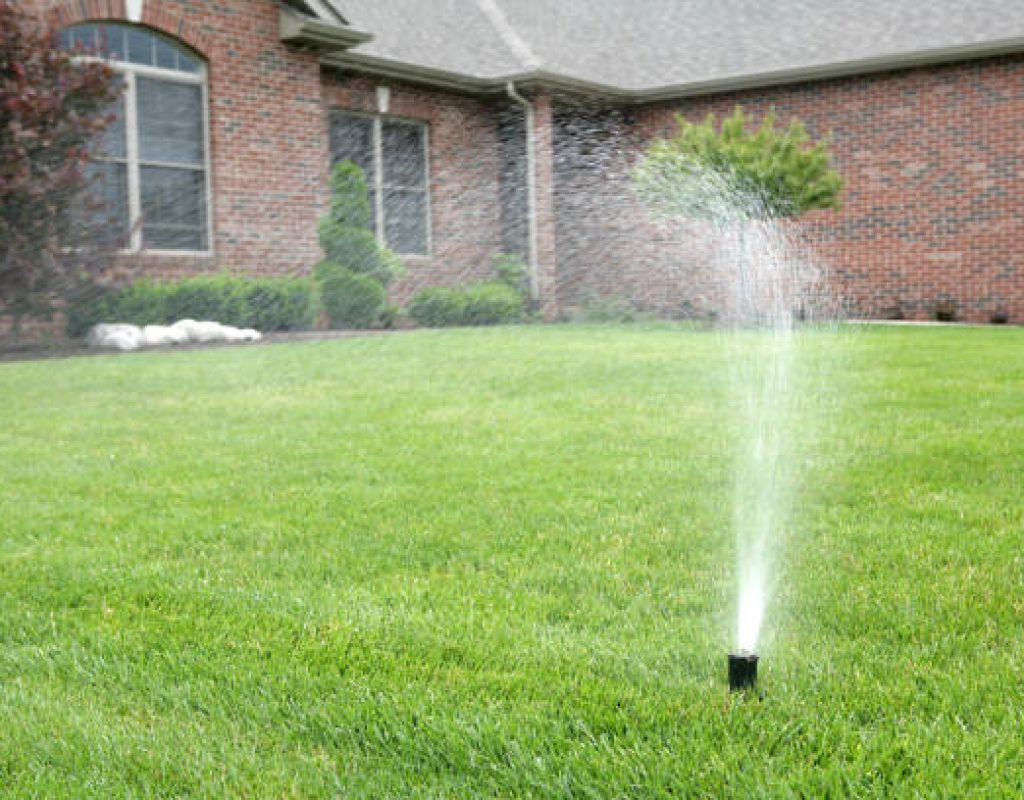 Residential lawn irrigation system installation by Miles Creek Irrigation and Landscaping