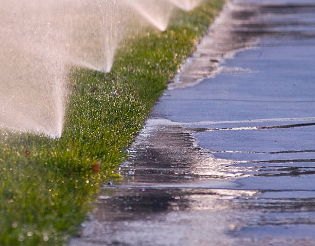 Backyard sprinkler system installation with smart controller by Miles Creek Irrigation