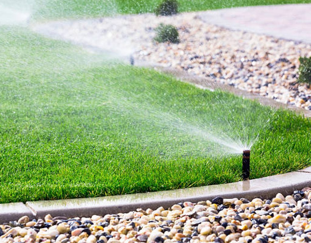 Irrigation system being installed in Hurlock, MD yard